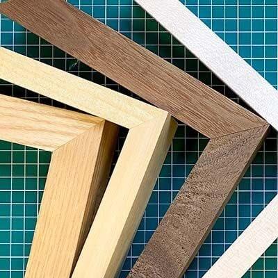 Oak, walnut and ash frame mouldings in the Bazlamit workshop